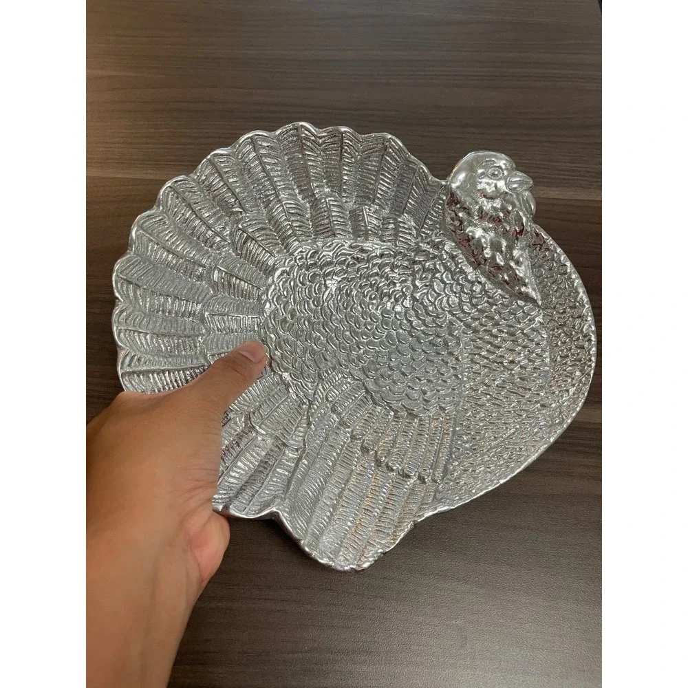 Mariposa Metal Turkey Shaped Plate‎ Small 9 in